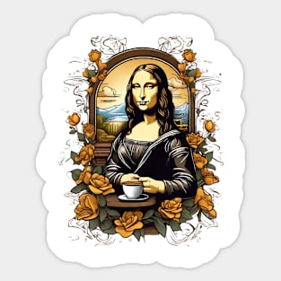 gioconda coffe Sticker